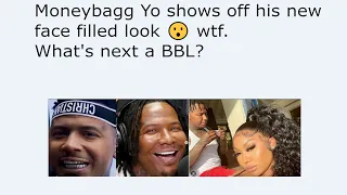 Moneybagg Yo shows off his new face filled look 😮 wtf. What's next a BBL?