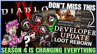 Diablo 4 - CONFIRMED: Guaranteed Uber Unique, Free Level 100, BIG Season 4 Changes, S4 Theme & More!