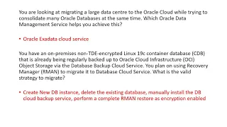 Oracle Cloud Database migration and Integration specialist ( 1Z0-1094-21)