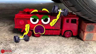 Crushing Crunchy Soft Things by Car | Woa Doodle Experiment Car vs Coca Cola, Fire Truck, Watermelon