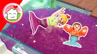 Playmobil Familie Hauser - Meerjungfrauen Pool Geschichten mit Anna und Lena