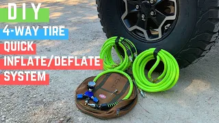 DIY 4-Way Tire Quick Inflate/Deflate System for Off-Road Tires