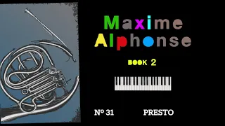 MAXIME-ALPHONSE II  Nº 31 Presto. Horn & Piano