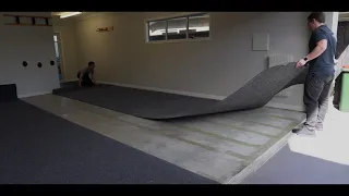 Garage Carpet Installation Video