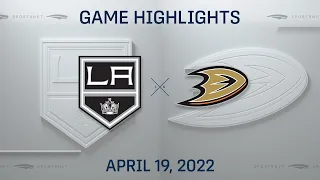 NHL Highlights | Kings vs. Ducks - Apr 19, 2022