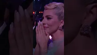 Lady Gaga cheering for Doja Cat, who just won her very first Grammy!