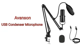 Avanson USB Condenser Microphone Unboxing and Demo