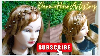 cute front braided hairstyle #hairstyles  #kashees #hairtutorial #konainbeautysalon