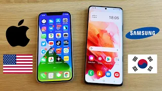 IPHONE 12 VS SAMSUNG GALAXY S21 ULTRA - БОЛЬШОЕ СРАВНЕНИЕ ДВУХ ФЛАГМАНОВ!