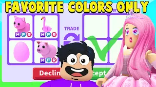 I Traded RANDOM Players Pets In Their FAVORITE COLOR In Adopt Me! (PART 4)