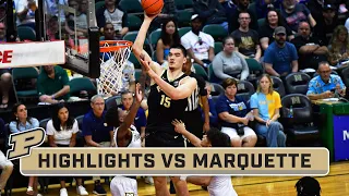 Marquette vs. Purdue | Highlights | Big Ten Men's Basketball | Nov. 22, 2023