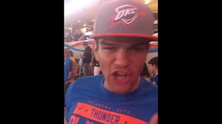 "The Shot That We Just Saw, Boyeee!": Epic Rant By Thunder Fan After Curry Game Winner 2/27/2016.