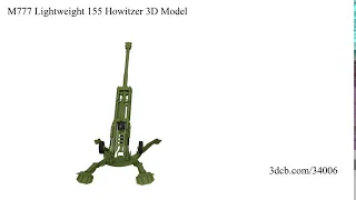 M777 Lightweight 155 Howitzer 3D Model