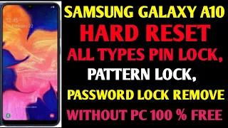 Samsung Galaxy A10 A105f Hard Reset ll All Type Pin Lock, Pattern Lock Remove Without#OmMobileRepair