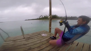 GT fishing in Rarotonga