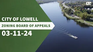 Lowell Zoning Board of Appeals - March 11 2024