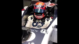 "If it fits, Yuki sits"- Yuki Tsunoda doing a Seat fit for AlphaTauri F1 Team