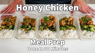 Honey chicken meal prep done in 30 minutes to set you up for the whole week | Episode 1