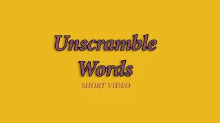 unscramble words | jumble words name of occupation