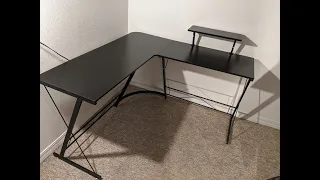(No Sound) Desk Assembly Mr IRONSTONE L-Shaped Desk 50.8"