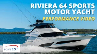 Riviera 64 Sports Motor Yacht (2021) - Performance video by BoatTEST