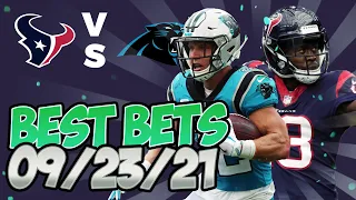 09/23/2021 | BEST NFL BETS | PANTHERS VS TEXANS | THURSDAY NIGHT FOOTBALL | FREE BETS | $10 GIVEAWAY