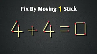 Move only 1 stick to make equation correct | Matchstick Puzzle #5