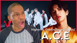 A.C.E. 'Higher' & 'Goblin(Favorite Boys)' MV's + Dance Practices REACTION | Visuals are wild!!