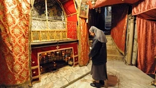 The exact place where Jesus was born. The Church of the Nativity in Bethlehem. Merry Christmas