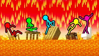 Stickman VS Minecraft: Floor is Lava - AVM Shorts Animation