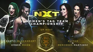 Ember Moon & Shotzi Blackheart VS Aliyah & Mercedes Martinez