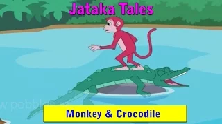 Monkey and Crocodile | Jataka Tales in Marathi | Moral Stories For Kids