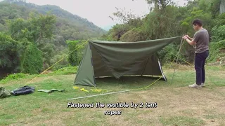 New Style Baker Tarp Tent for Camping Bushcraft Shelter