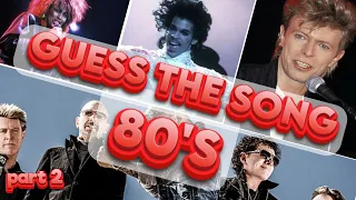 QUIZ: Guess the Song | 80's HITS | MUSIC QUIZ | PART 2 | Challenge/Trivia | GUESS WHAT