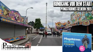 Pfingstkirmes Geldern 2023 - Rundgang vor dem Start der größten Straßenkirmes am Niederrhein | POV