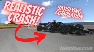 Realistic Mercedes W12 F1 Big Crash Compilation Satisfying IRacing!