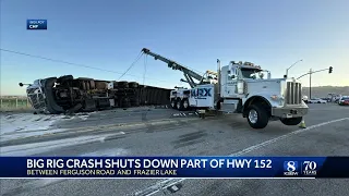 Overturned Big Rig 152