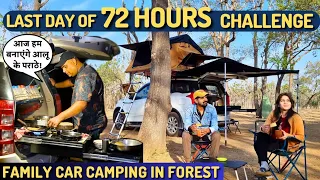 LAST DAY of our 72 Hour CAR CAMPING Challenge😍CARAVAN  BHARAT making ALOO PARATHA in our CAMPER VAN