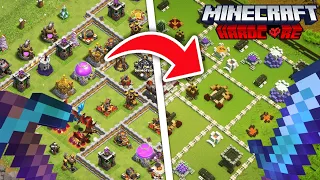 J'ai reconstruit MA BASE CLASH OF CLANS en Hardcore Minecraft