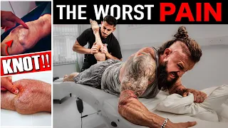 THE WORST PAIN YET!! Fixing BIG Muscle Knots, Tight Calves & Shin Splints (Lex Fitness)