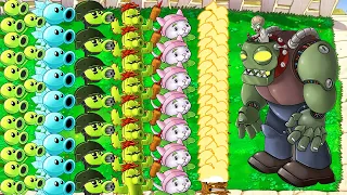 Team Pea X Team Spikes Vs Giga Gargantuar Vs Dr. Zomboss - Plants vs Zombies Hack