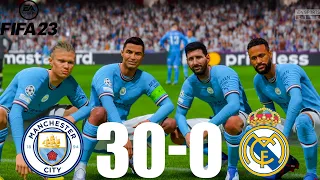 FIFA 23 - MESSI, RONALDO, MBAPPE, NEYMAR, ALL STARS | MAN CITY 30-0 REAL MADRID