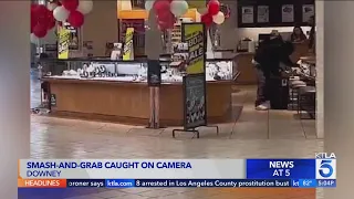 Smash-and-grab robbery caught on camera in Downey