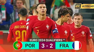 Portugal vs France 3-2 | Ronaldo Brace EURO 2024 qualifiers Highlights & Goals