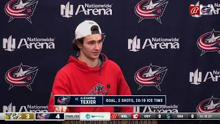 Alexandre Texier's fancy shootout move may have a name, but he's not telling | BLUE JACKETS POSTGAME