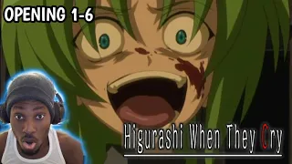 Higurashi When They Cry Opening 1-6 Reaction | Anime Op Reaction