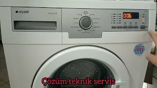 Arçelik 6103 H çamaşır makinesi test modu.