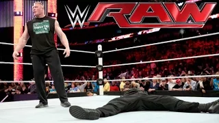 WWE RAW 1/18/16 PRE SHOW BROCK LESNAR FACES ROMAN REIGNS ON THE HIGHLIGHT REEL