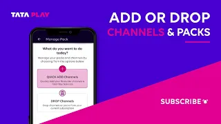 Tata Play | DIY | How to add or drop channels & packs on Tata Play Mobile App?