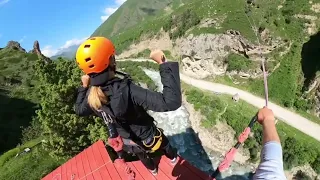 Роуп джампинг в Чегем/ ROPE JUMP 😎/ ПРЫЖОК с ВЕРЕВКОЙ/ Crazy ТАРЗАНКА